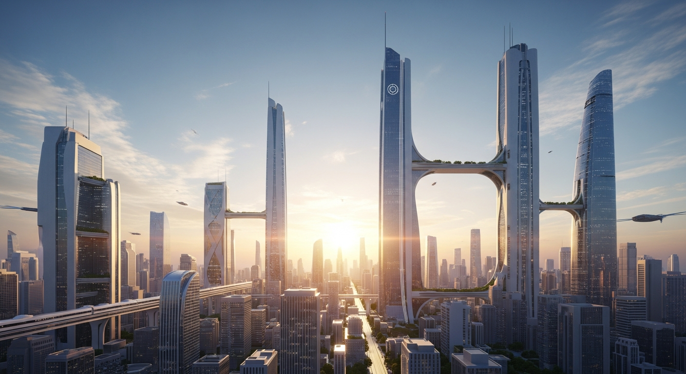 Futuristic cityscape